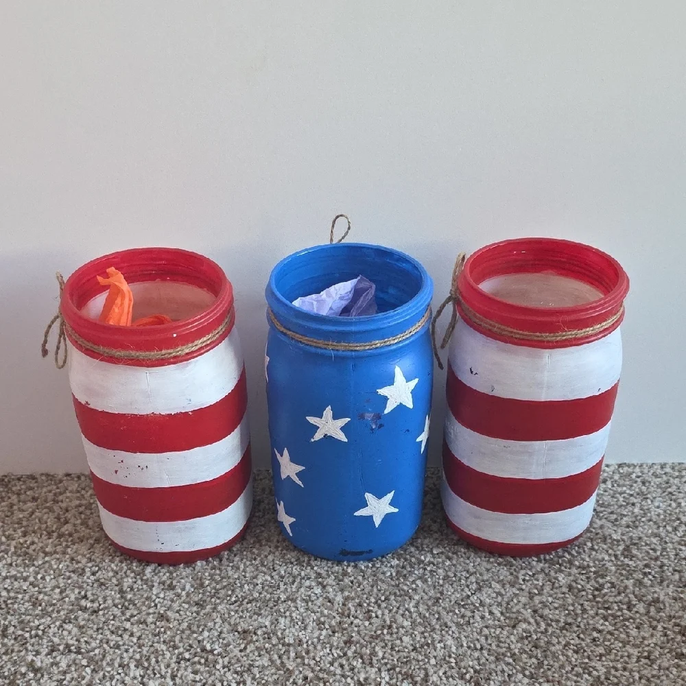 Patriotic Mason Jar Set
